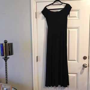 Long black Jersey knit dress WORN ONCE